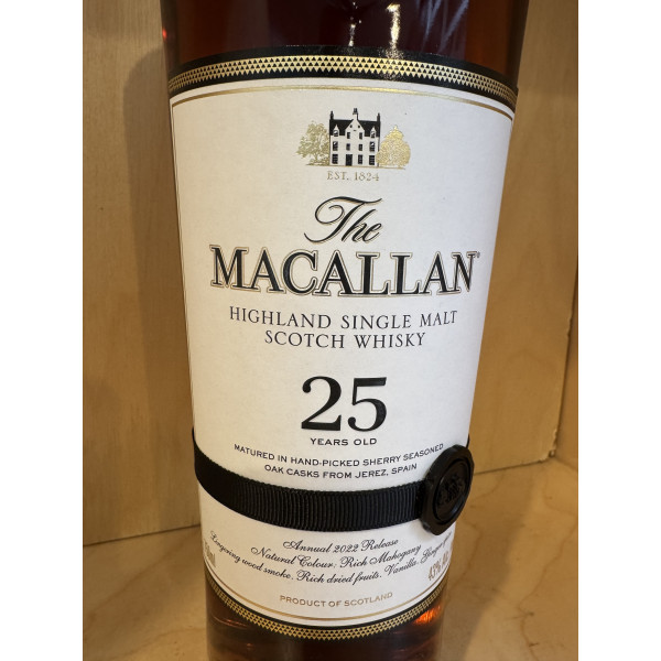 The Macallan Whisky 25 Years Old Release 2022.5