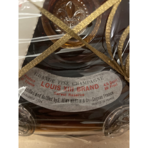 Remy Martin Cognac Rémy Martin Cognac Louis XIII Grande Fine Champagne 4/5 Quart 1960s.5