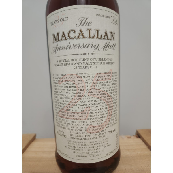 The Macallan Whisky Over 24 year old anniversary malt.5