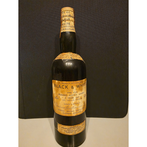 Buchanan & Co Black & White 8 Year Old Blended Scotch Whisky 1940s-1950s.1