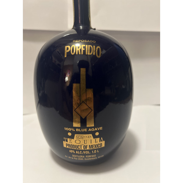 Reposado Porfidio Porfidio Reposado Tequila Royal Blue Ceramic Bottle 1L NOM 1141.5