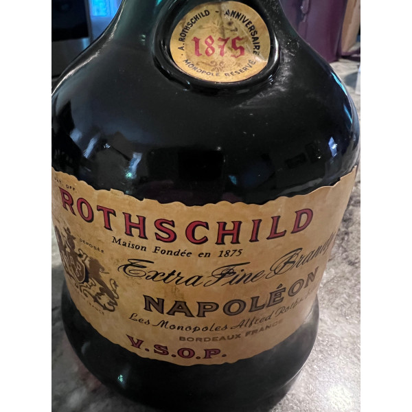 Rothschild Napoleon Rothschild Maison Fondee en 1875 Extra Fine Brandy Napoleon / Les Monopoles Alfred Rothschild / Bordeaux France / VSOP / A Rothschild Anniversary Monopole Reserve 1875.5
