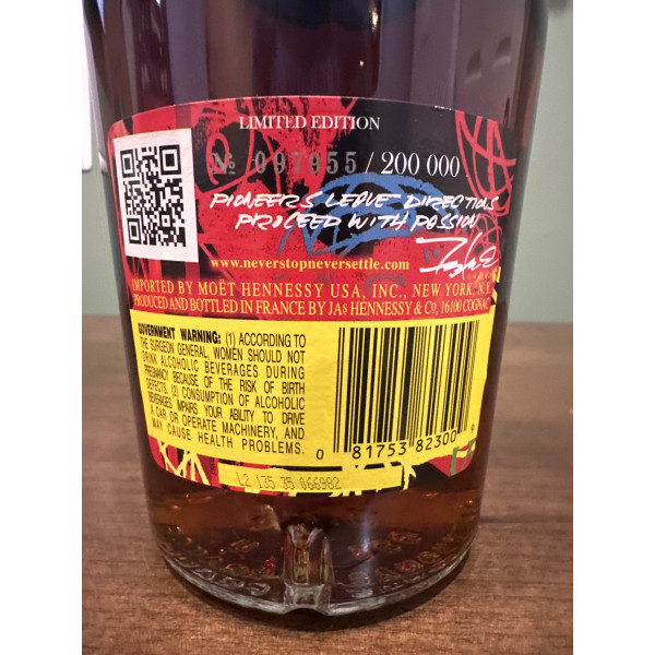 Hennessy Cognac VS Futura Limited edition autographed.2