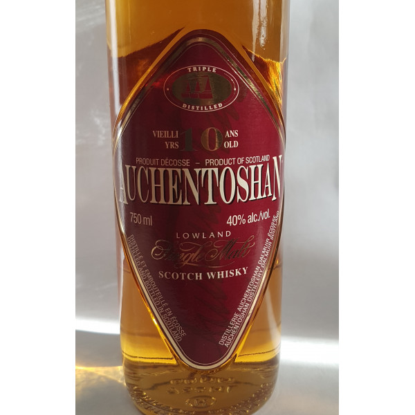 Auchentoshan 10 Years Old Triple Distilled Kite Shaped Label.5