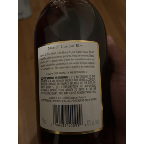 Martell Cognac Cordon Bleu .2
