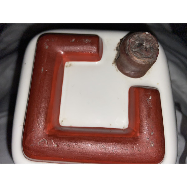 Brugerolle Cognac Decanter Aigle Rouge Napoleon cubic ceramic Ashtray 1950/60s.4