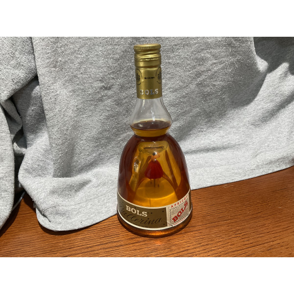 Bols Ballerina Apricot Liqueur Glass Bottle  Bols Ballerina Apricot Liqueur Musical Bottle 1960s.2