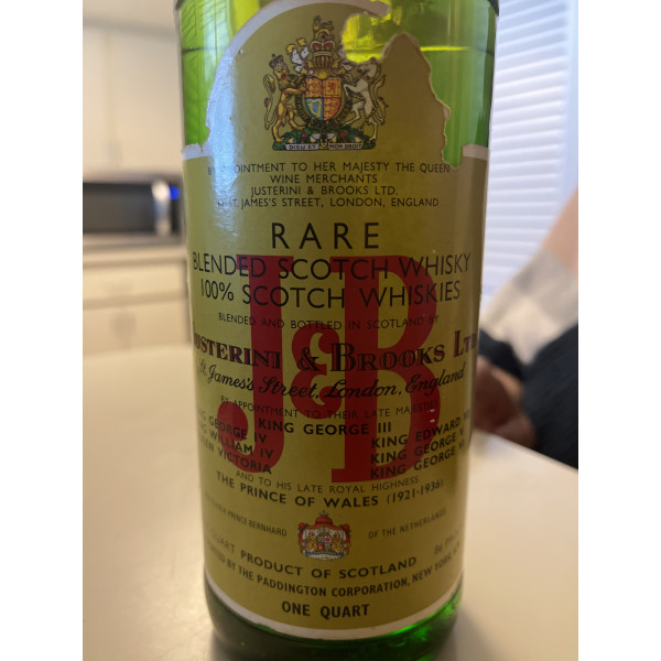 Justerini & Brooks Ltd J&B Rare Blended Scotch Whisky 1980s.5