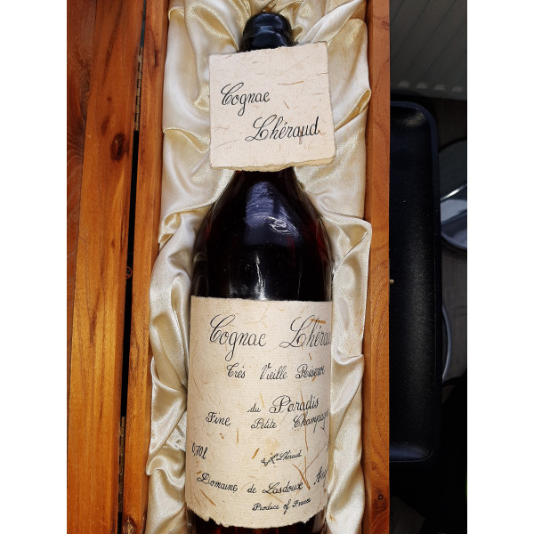 Lheraud Cognac Très Vieille Réserve du Paradis Cognac bottle 1980s.5