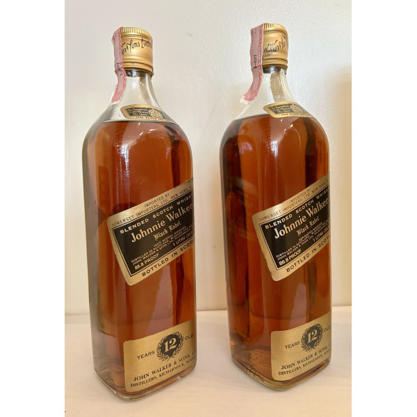 Johnnie Walker Johnnie Walker Black Label 12 Year Old Blended Scotch Whisky 1L 1970s.4